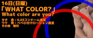「WHAT COLOR?」